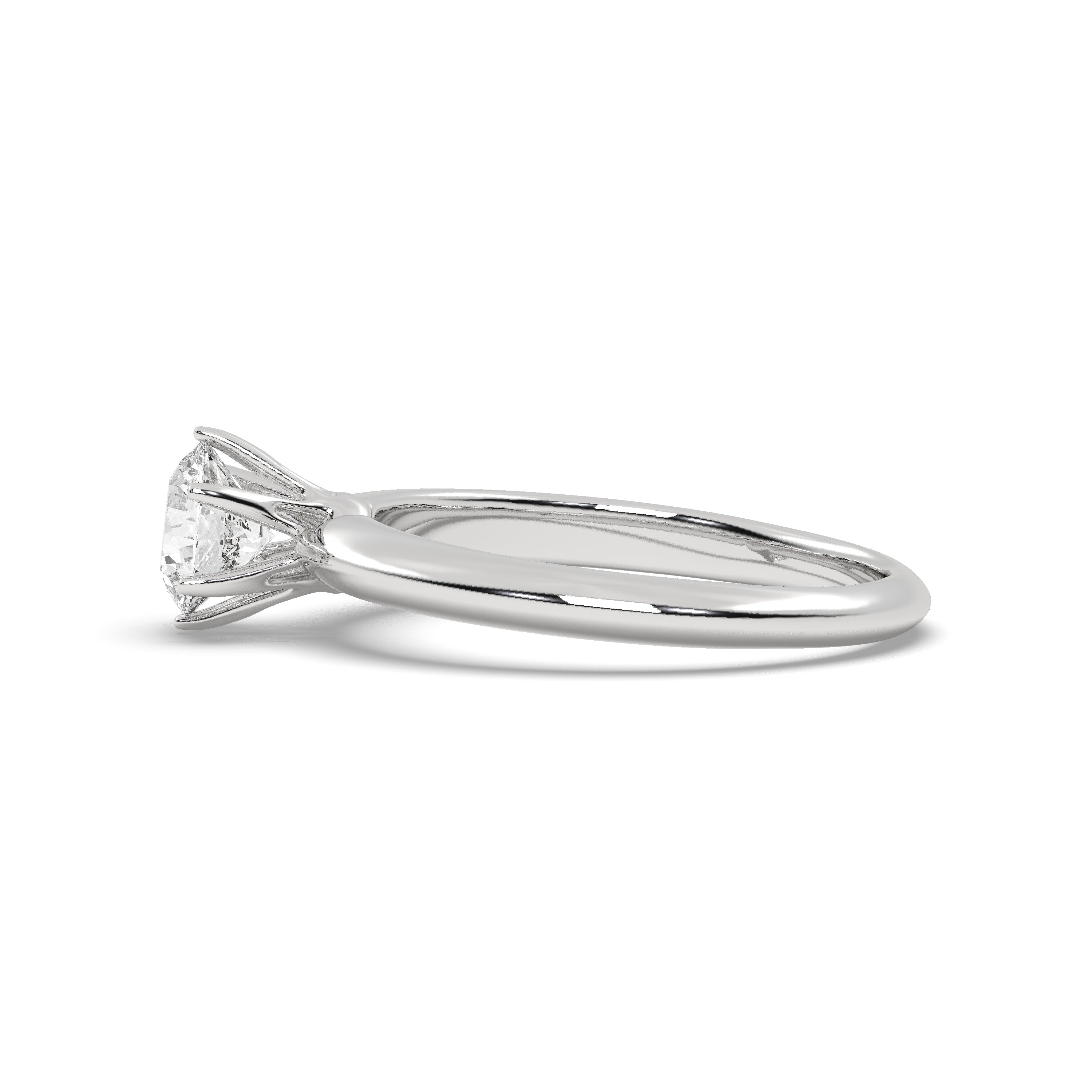 White gold Studded 0.61 Carat Lab Grown Diamond Ring-F Color VS1 Clarity.